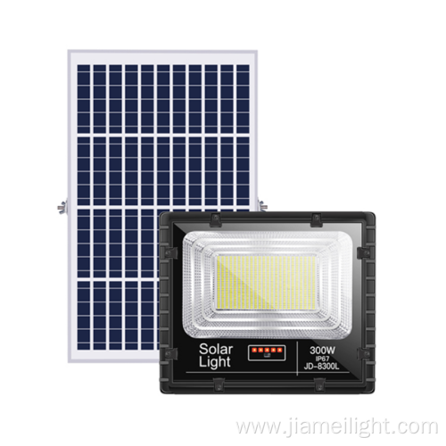 LED solar flood light with digital display